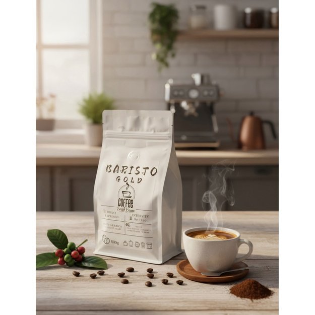Baristo GOLD 500g, kavos pupelės