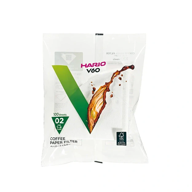Popieriniai filtrai Hario V60 02 , 100 vnt. balti