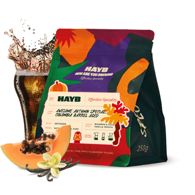 Colombia HAYB AWESOME AUTUMN SPECIAL - barrel aged ESPRESSO - 250g pupelės