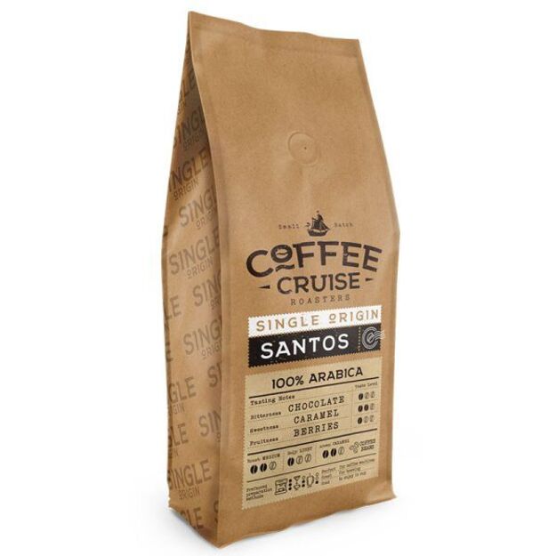Coffee Cruise SANTOS, 1kg kavos pupelės