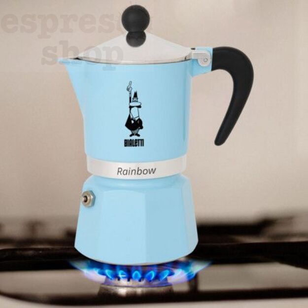 Moka kavinukas Bialetti Moka Rainbow 6 cups Blue